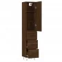 Aparador alto madera contrachapada roble marrón 34,5x34x180 cm | Foru.es | Tu tienda online para hogar, jardín y más Foro24.es