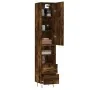 Aparador de madera contrachapada roble ahumado 34,5x34x180 cm | Foru.es | Tu tienda online para hogar, jardín y más Foro24.es