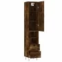 Aparador de madera contrachapada roble ahumado 34,5x34x180 cm | Foru.es | Tu tienda online para hogar, jardín y más Foro24.es