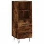 Aparador de madera contrachapada roble ahumado 34,5x34x180 cm | Foru.es | Tu tienda online para hogar, jardín y más Foro24.es