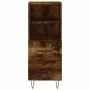 Aparador de madera contrachapada roble ahumado 34,5x34x180 cm | Foru.es | Tu tienda online para hogar, jardín y más Foro24.es