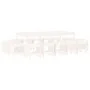 Juego de comedor de jardín 17 piezas madera maciza pino blanco | Foru.es | Tu tienda online para hogar, jardín y más Foro24.es