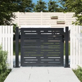Puerta de jardín acero gris antracita diseño cuadrado 105x105cm de , Puertas de jardín - Ref: Foro24-153191, Precio: 157,26 €...