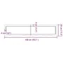 Estante de pared madera maciza roble sin tratar 140x30x(2-4) cm | Foru.es | Tu tienda online para hogar, jardín y más Foro24.es