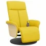 Sillón reclinable de masaje con reposapiés tela amarillo claro | Foru.es | Tu tienda online para hogar, jardín y más Foro24.es