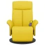 Sillón reclinable de masaje con reposapiés tela amarillo claro | Foru.es | Tu tienda online para hogar, jardín y más Foro24.es