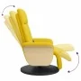 Sillón reclinable de masaje con reposapiés tela amarillo claro | Foru.es | Tu tienda online para hogar, jardín y más Foro24.es