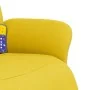 Sillón reclinable de masaje con reposapiés tela amarillo claro | Foru.es | Tu tienda online para hogar, jardín y más Foro24.es