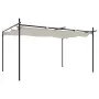 Pérgola con cubierta retráctil color crema 395x292x230 cm de , Carpas y cenadores - Ref: Foro24-360117, Precio: 305,16 €, Des...