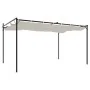 Pérgola con cubierta retráctil color crema 395x292x230 cm de , Carpas y cenadores - Ref: Foro24-360117, Precio: 305,16 €, Des...