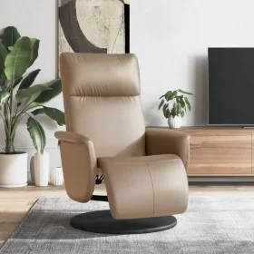 Sillón reclinable con reposapiés cuero sintético capuchino de , Sillones - Ref: Foro24-356548, Precio: 209,52 €, Descuento: -5%%