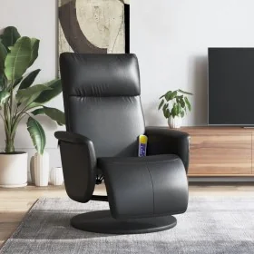 Sillón reclinable masaje con reposapiés cuero sintético negro de , Sillones - Ref: Foro24-356557, Precio: 250,75 €, Descuento...