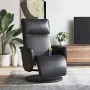 Sillón reclinable masaje con reposapiés cuero sintético negro de , Sillones - Ref: Foro24-356557, Precio: 250,75 €, Descuento...