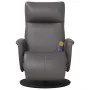 Sillón reclinable de masaje con reposapiés cuero sintético gris | Foru.es | Tu tienda online para hogar, jardín y más Foro24.es