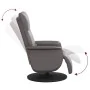 Sillón reclinable de masaje con reposapiés cuero sintético gris | Foru.es | Tu tienda online para hogar, jardín y más Foro24.es