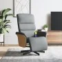 Sillón reclinable de masaje con reposapiés tela gris claro | Foru.es | Tu tienda online para hogar, jardín y más Foro24.es