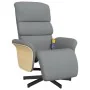 Sillón reclinable de masaje con reposapiés tela gris claro | Foru.es | Tu tienda online para hogar, jardín y más Foro24.es