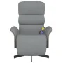 Sillón reclinable de masaje con reposapiés tela gris claro | Foru.es | Tu tienda online para hogar, jardín y más Foro24.es