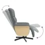 Sillón reclinable de masaje con reposapiés tela gris claro | Foru.es | Tu tienda online para hogar, jardín y más Foro24.es