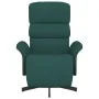 Sillón reclinable con reposapiés tela verde oscuro | Foru.es | Tu tienda online para hogar, jardín y más Foro24.es