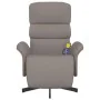 Sillón reclinable de masaje con reposapiés tela gris taupe | Foru.es | Tu tienda online para hogar, jardín y más Foro24.es