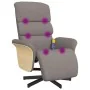 Sillón reclinable de masaje con reposapiés tela gris taupe | Foru.es | Tu tienda online para hogar, jardín y más Foro24.es