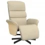 Sillón reclinable con reposapiés tela color crema | Foru.es | Tu tienda online para hogar, jardín y más Foro24.es