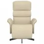 Sillón reclinable con reposapiés tela color crema | Foru.es | Tu tienda online para hogar, jardín y más Foro24.es