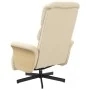 Sillón reclinable con reposapiés tela color crema | Foru.es | Tu tienda online para hogar, jardín y más Foro24.es