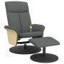 Sillón reclinable de masaje con reposapiés tela gris oscuro | Foru.es | Tu tienda online para hogar, jardín y más Foro24.es