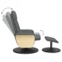 Sillón reclinable de masaje con reposapiés tela gris oscuro | Foru.es | Tu tienda online para hogar, jardín y más Foro24.es