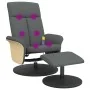 Sillón reclinable de masaje con reposapiés tela gris oscuro | Foru.es | Tu tienda online para hogar, jardín y más Foro24.es