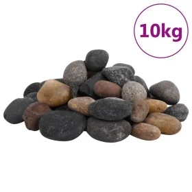Guijarros pulidos colores mezclados 10 kg 5-8 cm by , Aquarium decoration - Ref: Foro24-155333, Price: 32,52 €, Discount: -5%%