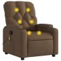 Sillón reclinable con masaje de tela marrón by , Armchairs - Ref: Foro24-372495, Price: 245,19 €, Discount: -5%%