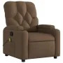 Sillón reclinable con masaje de tela marrón by , Armchairs - Ref: Foro24-372495, Price: 245,19 €, Discount: -5%%
