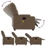 Sillón reclinable con masaje de tela marrón by , Armchairs - Ref: Foro24-372495, Price: 245,19 €, Discount: -5%%
