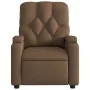 Sillón reclinable con masaje de tela marrón by , Armchairs - Ref: Foro24-372495, Price: 245,19 €, Discount: -5%%