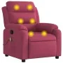 Sillón de masaje reclinable de terciopelo vino tinto | Foru.es | Tu tienda online para hogar, jardín y más Foro24.es
