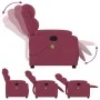 Sillón de masaje reclinable de terciopelo vino tinto | Foru.es | Tu tienda online para hogar, jardín y más Foro24.es