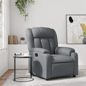 Sillón reclinable de cuero sintético gris by , Armchairs - Ref: Foro24-373563, Price: 201,07 €, Discount: -5%%