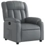 Sillón reclinable de cuero sintético gris de , Sillones - Ref: Foro24-373563, Precio: 201,07 €, Descuento: -5%%
