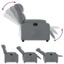 Sillón reclinable de cuero sintético gris de , Sillones - Ref: Foro24-373563, Precio: 201,07 €, Descuento: -5%%