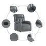 Sillón reclinable de cuero sintético gris de , Sillones - Ref: Foro24-373563, Precio: 201,07 €, Descuento: -5%%