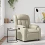 Sillón reclinable de cuero sintético crema de , Sillones - Ref: Foro24-373561, Precio: 247,98 €, Descuento: -5%%