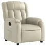 Sillón reclinable de cuero sintético crema de , Sillones - Ref: Foro24-373561, Precio: 247,98 €, Descuento: -5%%