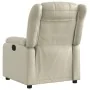 Sillón reclinable de cuero sintético crema de , Sillones - Ref: Foro24-373561, Precio: 247,98 €, Descuento: -5%%