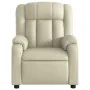 Sillón reclinable de cuero sintético crema de , Sillones - Ref: Foro24-373561, Precio: 247,98 €, Descuento: -5%%