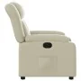 Sillón reclinable de cuero sintético crema de , Sillones - Ref: Foro24-373561, Precio: 247,98 €, Descuento: -5%%