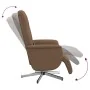 Sillón reclinable de masaje con reposapiés tela marrón | Foru.es | Tu tienda online para hogar, jardín y más Foro24.es