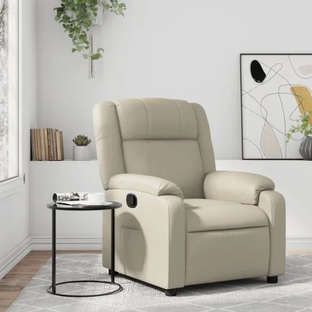 Sillón reclinable de cuero sintético crema | Foru.es | Tu tienda online para hogar, jardín y más Foro24.es